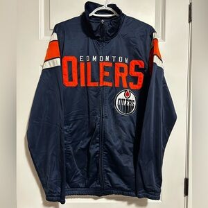 NHL Edmonton Oilers Full Zip Bomber Jacket Sweater